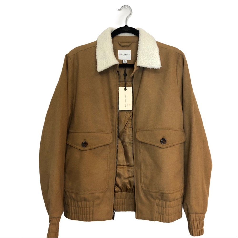 Singer + Sargent Work bomber with fleece collar